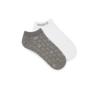 HUGO Lot de deux paires de chaussettes longueur cheville - Style 2P AS PALMS CC, 50557149 Blanc / Gris 43-46