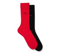 HUGO Lot de deux paires de chaussettes mi-hautes avec logo - Style 2P RS UNI CC, 50468099 Noir / Rouge 43-46