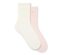 HUGO Lot de deux paires de chaussettes mi-hautes en coton mélangé avec logo - Style 2P RS UNI LOGO CC W, 50566511 Rose clair 35-38