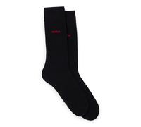 HUGO Lot de deux paires de chaussettes mi-mollet avec logos - Style 2P RS UNI CC, 50468099 Noir 39-42
