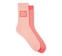 HUGO Lot de deux paires de chaussettes mi-mollet en coton mélangé - Style 2P RS UNI LOGO CC W, 50531223 Corail 35-38