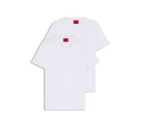 HUGO Lot de deux t-shirts à col V en coton stretch - Style HUGO-V, 50325417 Blanc XL
