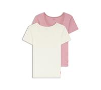 HUGO Lot de deux t-shirts en coton stretch - Style TWIN T-SHIRT RN, 50545688 Blanc / Rose M