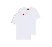 HUGO Lot de deux t-shirts Slim en coton stretch - Style HUGO-Round, 50325440 Blanc XXXL