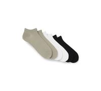 HUGO Lot de six paires de chaussettes basses en coton mélangé avec logos - Style 6P AS UNI CC, 50516395 Noir / Blanc / Beige 43-46