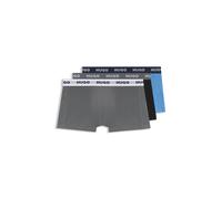 HUGO Lot de trois boxers courts avec taille à logo en jacquard - Style TRUNK TRIPLET PACK, 50532611 Noir / Gris / Bleu S