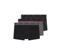 Boxer HUGO Trunk Triplet Design noir gris rouge (3 unités) - L