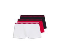 HUGO Lot de trois boxers courts en coton stretch avec taille logo - Style TRUNK TRIPLET PLANET, 50492375 Noir / Blanc / Rouge L