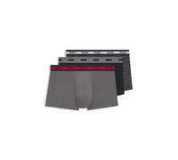 HUGO Lot de trois boxers courts en coton stretch avec taille logotée - Style TRUNK TR PLANET DES, 50545668 Noir / Gris M