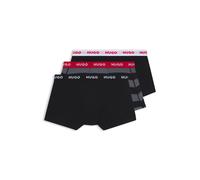 HUGO Lot de trois boxers en coton stretch avec logo - Style TRUNK TRIPLET DESIGN, 50532550 Noir / Gris XL