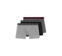 HUGO Lot de trois boxers longs avec taille à logo répété - Style BOXER BR PLANET DES, 50545674 Noir / Gris XL