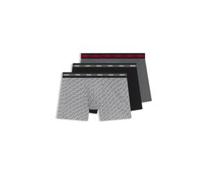 HUGO Lot de trois boxers longs avec taille à logo répété - Style BOXER BR PLANET DES, 50545674 Noir / Gris M