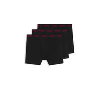HUGO Lot de trois boxers longs en coton stretch à taille régulière - Style BOXERBR TRIPLET PACK, 50532613 Noir M