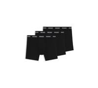 HUGO Lot de trois boxers longs en coton stretch - Style BOXERBR TRIPLET PACK, 50492348 Noir M