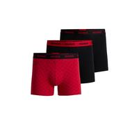 HUGO Lot de trois caleçons en coton stretch - Style BOXERBR TRPLT DESIGN, 50532559 Noir / Rouge S