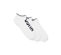 HUGO Lot de trois paires de chaussettes basses avec logos - Style 3P AS LOGO CC, 50544506 Blanc 43-46