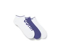 HUGO Lot de trois paires de chaussettes basses avec logos - Style 3P AS LOGO CC, 50544506 Blanc / Bleu 43-46
