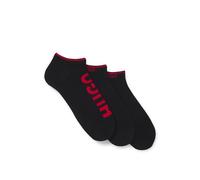 HUGO Lot de trois paires de chaussettes basses avec logos - Style 3P AS LOGO CC, 50544506 Noir 39-42