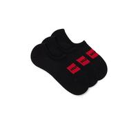 HUGO Lot de trois paires de chaussettes invisibles à logos rouges - Style 3P LC LABEL CC, 50496082 Noir 39-42