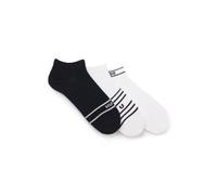 HUGO Lot de trois paires de chaussettes invisibles à rayures - Style 3P AS NAUTICAL CC, 50564869 Blanc / Noir 43-46