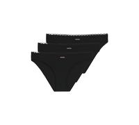 HUGO Lot de trois slips avec dentelle - Style TRIPLET MICRO BRIEF, 50566738 Noir L