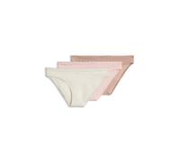 HUGO Lot de trois slips bordés de dentelle - Style TRIPLET MICRO BRIEF, 50566738 Blanc / Beige S