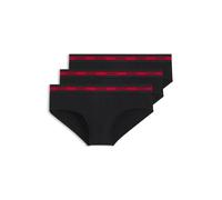 HUGO Lot de trois slips en coton stretch avec logo à la taille - Style HIPBR TRIPLET PLANET, 50492378 Noir XS