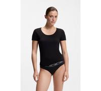 HUGO Lot de trois slips en coton stretch avec logo à la taille - Style TRIPLET BRIEF STRIPE, 50469657 Blanc / Noir XXXL