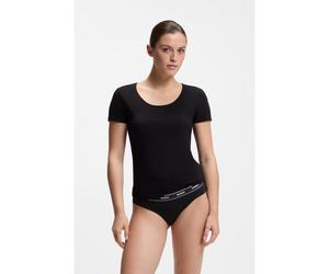 HUGO Lot de trois slips en coton stretch avec logo à la taille - Style TRIPLET BRIEF STRIPE, 50469657 Blanc / Noir XXXL