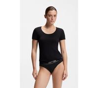 HUGO Lot de trois slips en coton stretch - Style TRIPLET BRIEF STRIPE, 50469657 Noir XXXL