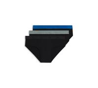 HUGO Lot de trois slips en coton stretch avec taille logotée - Style HIPBRIEF TRIPLETPACK, 50532570 Noir M