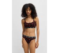 HUGO Lot de trois strings en coton stretch avec taille logotée - Style TRIPLET THONG DESIGN, 50495870 Fantaisie XS