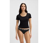 HUGO String noir / blanc, Taille XL