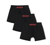 HUGO Lot de 3 boxers longs pour enfant - Style G01348/09B10A, G01348 Noir 126