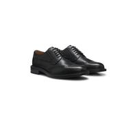 HUGO Chaussures à lacets en cuir avec détails perforés - Style Lysander_derb_sgbr, 50573092 Noir 42