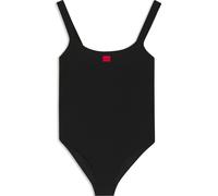 HUGO Maillot de bain côtelé avec étiquette logotée rouge - Style SIGNATURE SWIMSUIT, 50555697 Noir M