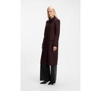 HUGO Manteau croisé Regular en laine mélangée - Style Medita, 50579736 Marron foncé 44