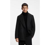 HUGO Manteau croisé Regular en laine mélangée - Style Miloro2641, 50570805 Noir M
