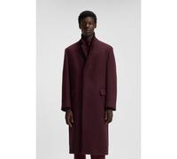 HUGO Manteau long Regular en tweed - Style Mald2541, 50549279 Rouge sombre M
