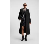 HUGO Manteau long Relaxed avec rivet à logo revisité - Style Milehe, 50547614 Gris sombre 42