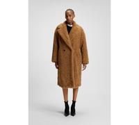 HUGO Manteau Oversize en fourrure synthétique - Style Malite-1, 50547610 Brun chiné 36