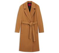 HUGO Manteau Regular avec ceinture à nouer - Style Melzy-1, 50547600 Brun chiné 36