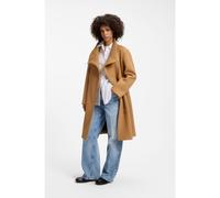 HUGO Manteau Regular avec fermeture éclair asymétrique - Style Milanne-1, 50547197 Brun chiné 46