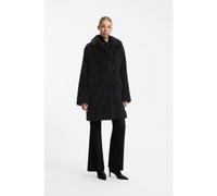HUGO Manteau Relaxed en fourrure synthétique texturée - Style Mimena-1, 50568531 Noir 44