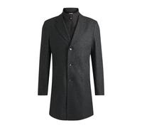 Hugo - Manteau Zippé Amovible Coupe Slim - Homme - Manteaux - Noir - Taille: 3XL