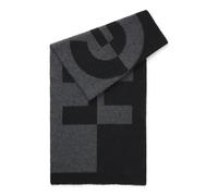 HUGO Écharpe en laine mélangée avec logos revisités - Style Martyn_40*180, 50524767 Noir pcs.