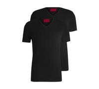 Hugo T-shirt Col V manches courtes Noir XL Homme