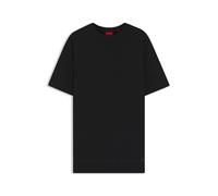 HUGO Robe de nuit en coton stretch avec empiècement en mesh - Style MESH LOGO NIGHTY, 50561598 Noir M