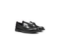 HUGO Mocassins en cuir à logo revisité - Style Varian_loaf_bohw, 50548574 Noir 43