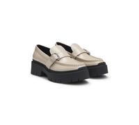 HUGO Mocassins en cuir avec bride à boucle - Style Kris_NewLoafer_BROM, 50548196 Beige clair 40